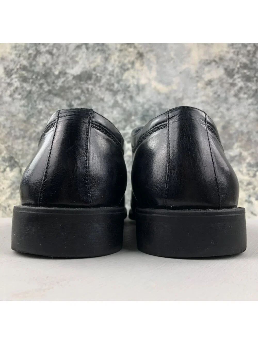 Steve Madden Men's Size 10.5M Minted Black Leather Lace-Up Oxfords Dress Shoes